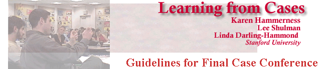 Guidelines for Final Case Conference