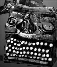 Jules White, Typewriter photo-collage, 2002