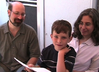 student with parents
