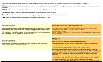 lesson template